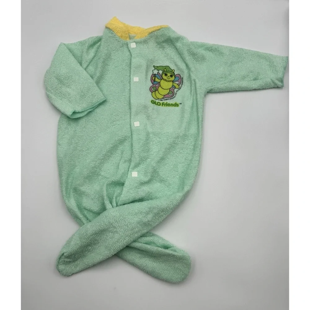 Vintage 1985 Glo Friends/GlowWorm Baby Sleeper Size Med 3-6m Sleeper NWOT- HTF